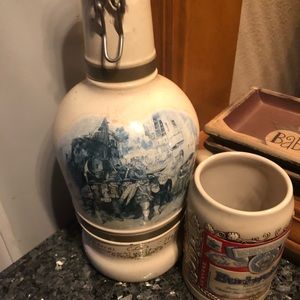 Beer stein andstein pitcher